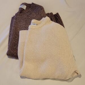 Old Navy Knit Sweaters in Brown and Cream